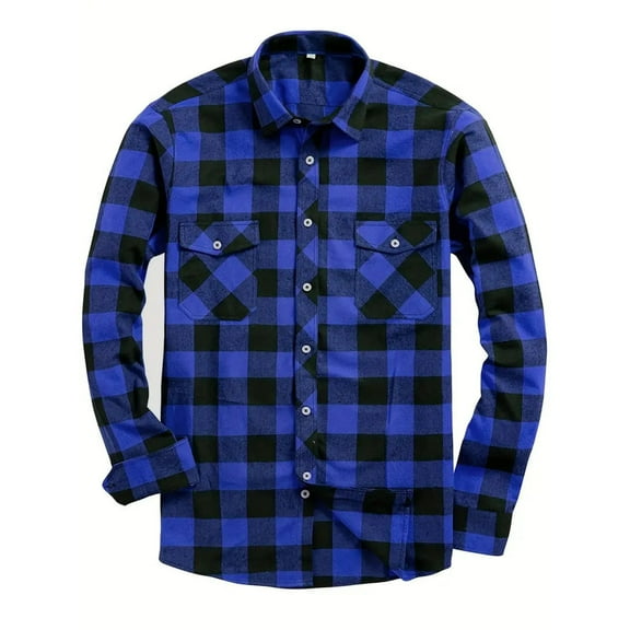 NAFUU Men's Shirts Soft Tops Mens Flannel Shirts Long Sleeve Casual Plaid Button Down Shirt Autumn Shirt Cowboy Work Shirts With Pockets Classic Casual Shirts