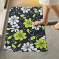 thumbnail image 2 of Yayeee Bath Rug for Bathroom Floor Non Slip Contour Fluffy Soft Absorbent Mat, 20"x24", White Flower Pattern, 2 of 7