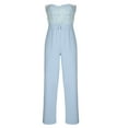 thumbnail image 4 of Fesfesfes Women Jumpsuits Slim Cut Waist Ruffle Casual Jumpsuit, 4 of 8
