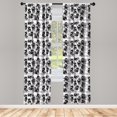 thumbnail image 3 of Ambesonne Octopus Curtains, Wildlife in Sea Cartoon, Pair of 28"x63", Black Grey White, 3 of 5