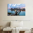 thumbnail image 2 of Elephant Stock New York Last Light Wall Art - Horizontal Canvas Wall Art - Living Room Wall Decor - Places Canvas - Purple And Brown Decor By Matteo Colombo - 39" x 26", 2 of 8