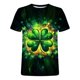 thumbnail image 4 of Ceisia Men's Slim Fit Short Sleeve T-Shirt St. Patrick's Day Themed Print Clover Spring Summer Shirt Gift, 4 of 9