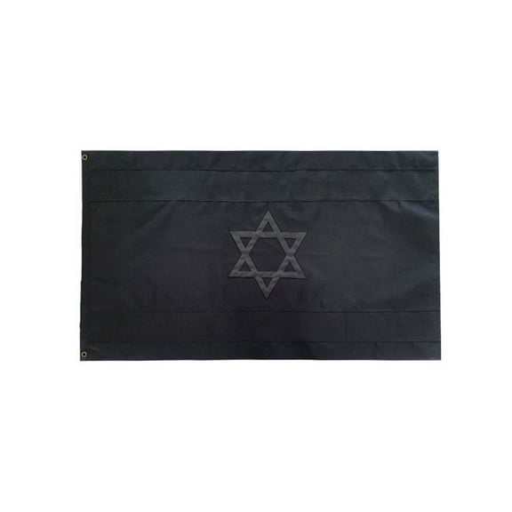 Israel Blackout 3'x5' Embroidered Flag ROUGH TEX® 600D