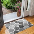 thumbnail image 2 of Black and White Geometric Quatrefoil Pattern Door Rugs,Washable Non Slip Door Mats Indoor,Decorative Door Mats,Entry Mat Indoor for Entrance,Bedroom,Kitchen,Bathroom,17"x30", 2 of 6
