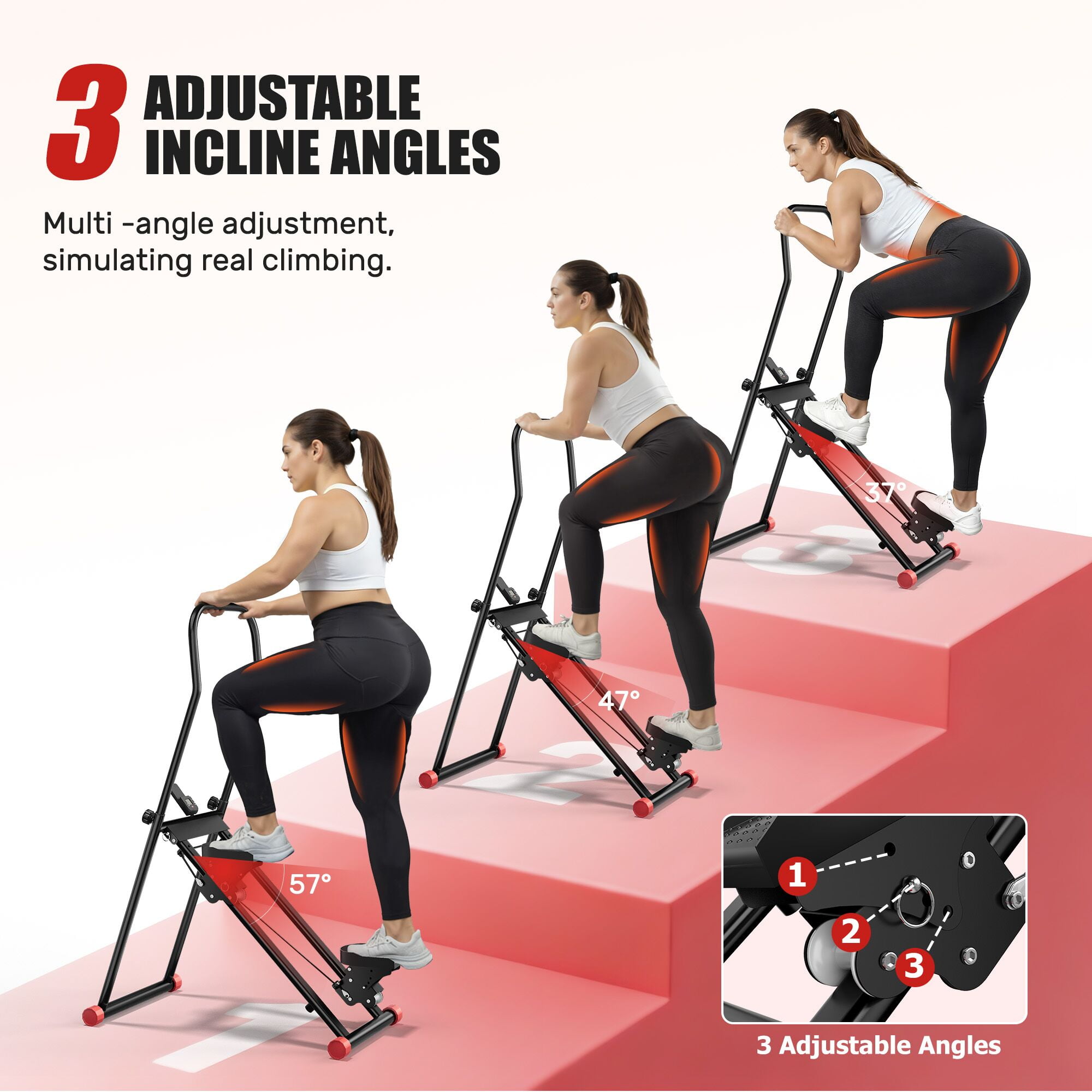 5 in 1 Foldable Stationary Exercise Bike and Stair Stepper Exercise Machine,Cardio Equipment set for Home Indoor, Exercise Equipment with 330LB Capacity