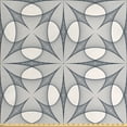 thumbnail image 1 of Geometric Fabric by the Yard Upholstery, Angular Shapes with Stripes Monochrome Illustration Ornamental Line Art, Decorative Fabric for DIY and Home Accents, Ivory and Black by Ambesonne, 1 of 4