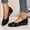 Black, variant on YOUYEDIAN Loafers for Women Comfortable Versatile Pointed Toe Fashion Wedge Heel Non Slip Flats Casual Low Cut Outdoor Walking Shoes