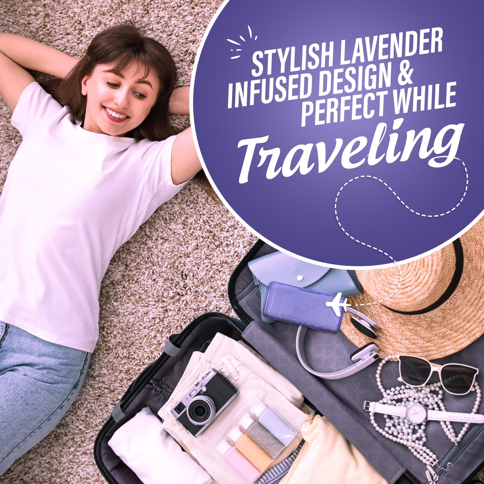 (4 pack) GuruNanda Lavender Infused Mouth Tape with Travel Case for Sleeping -Breathable Strips - Reduce Snoring - 60 Pack
