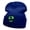 Royal, variant on Tennis Racquet Logo Embroidered Long Knitted Beanie - Orange OSFM