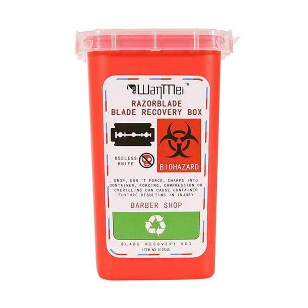 Contenedor compacto duradero jinwen para objetos punzocortantes Biohazard Contenedor para eliminación de cuchillas de agujas Rojo