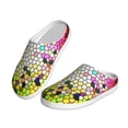 thumbnail image 2 of Lsque Colorful Tie Dye Stained Glass 3 Pattern Womens Comfort Cotton on Scuff With Memory Foam and Anti-skid Sole Slipper-35/36, 2 of 7