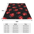 thumbnail image 3 of Vsdgher Beautiful Red Ladybug Ultra-Soft Micro flannel Blanket Throw Blankets for Couch Sofa, Bed (4 sizes)-50"x40", 3 of 7