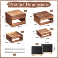 thumbnail image 2 of 8 Pcs Wooden Buffet Risers with  Signs - Rustic Cake Stands for Dessert Display, 2 of 6
