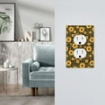thumbnail image 5 of Balery Vintage Plaid Sunflower for Duplex Wall Plates Kit, Electrical Outlet Covers, Standard Size 1-Gang 5.0" x3.0", Electric Receptacle Plug Covers-Style S, 5 of 6