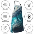 thumbnail image 5 of Kdxio Airplane Shark Apron with Pockets Adjustable Kitchen Aprons for Men Women Waterproof Aprons for Cooking,Drawing,Crafting, Baking Household Cleaning, 5 of 8