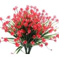 thumbnail image 2 of Morttic 6 Bundles Artificial Flowers,Outdoor UV Resistant Fake Camellia No Fade Faux Plastic Greenery Plants for Wedding Bridle Bouquet Indoor Outside Home Garden Kitchen Office Table Vase (Red), 2 of 15