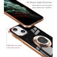 thumbnail image 4 of Compatible with iPhone 14 Case/iPhone 13 Case with Ring Holder Silicone Protective Cover Magnetic Kickstand Shockproof Folding iPhone14 Case iPhone13 Case Soft TPU Bumper, 4 of 18