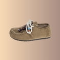 thumbnail image 2 of Women's Beaded Ethnic Moccasins, Casual Solid Color Lace Up Closed Toe Flats with Faux Suede Upper, Comfortable Walking Shoes for Women, Perfect for Daily Outings and Casual Wear, 2 of 9