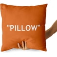 thumbnail image 4 of Hypebeast Room Decor,Off Orange Inspired Pillow Quotation Decorative Set of 2 Throw Pillow Cover,Sneakerhead Decor,Square Cushion Case for Home Sofa Couch Decoration 18"×18", 4 of 6