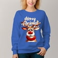 thumbnail image 3 of Women's Christmas Pattern Crew Neck Pullover Cozy Clothes Autumn Winter, 3 of 11