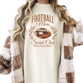 thumbnail image 3 of Football Mom Social Club Shirt for Women Faux Glitter Cheering from the Sidelines Oversized Tee Ivory Shirt Adult 2X-Large, 3 of 4