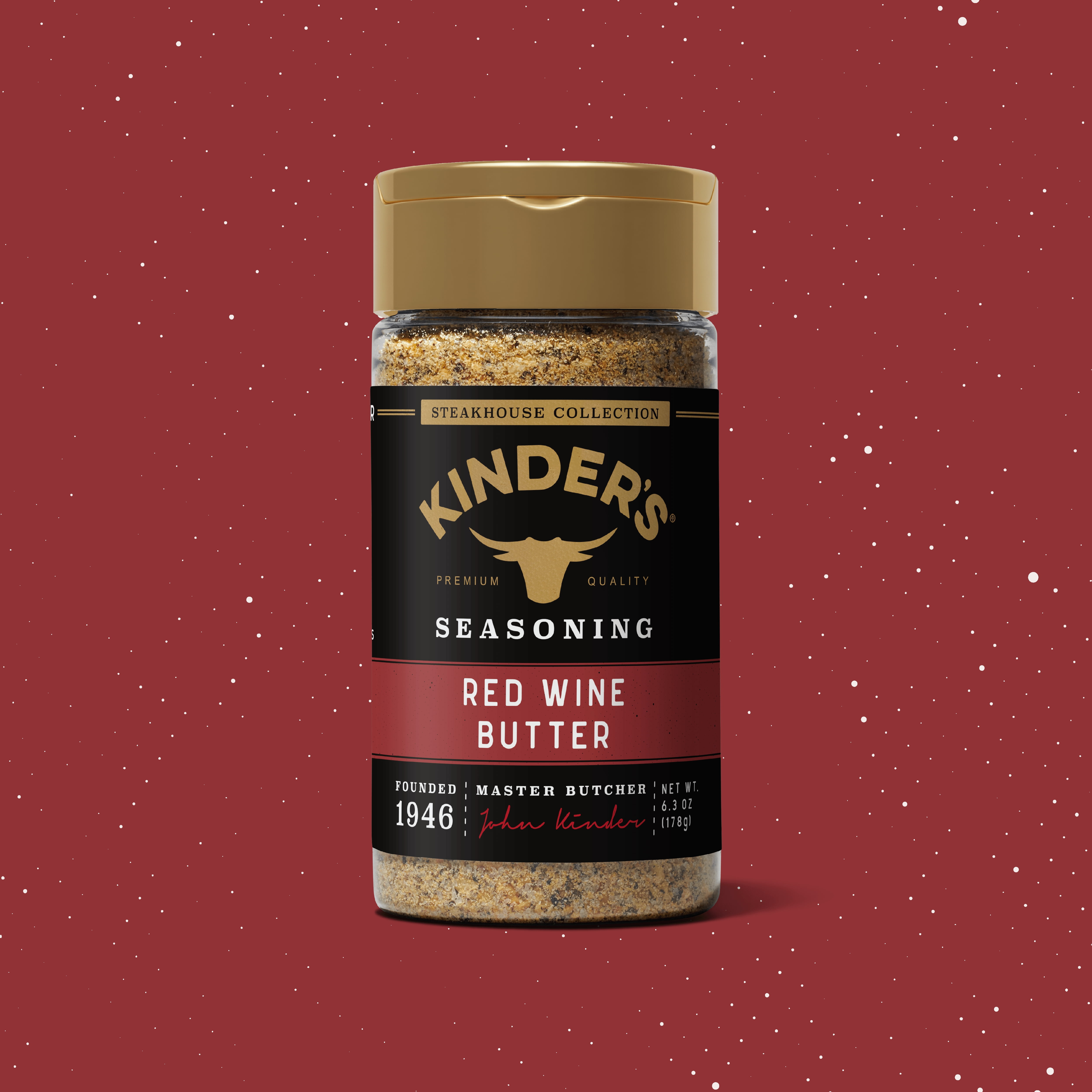 Kinder's Red Wine Butter Seasoning Blend with Real Red Wine and Herbs, 6.3 oz
