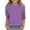 Purple, variant on Big Kid Girls Casual Lightweight Knit Shirt Crew Neck 3/ 4 Sleeve Shirt Tops Comfy Loose Solid Color Girls Pullover 5 13 Years Toddler Long Sleeve Girl 2t Size 5 Clothes T for 11-12 Years Green