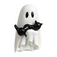 thumbnail image 2 of Tuvgenk Cute Ghost With Black Cat Resin Figurines Halloween Mini Decor Statues For Tabletop And Shelf Ornament, 2 of 6