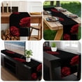 thumbnail image 6 of Red Rose Table Runner 120 Inches Long, Vintage Abstract Garden Flower Floral Black Kitchen Coffee Dining Table Decoration for Home Party Birthday Wedding Home Decor 13x120 Inches, 6 of 8