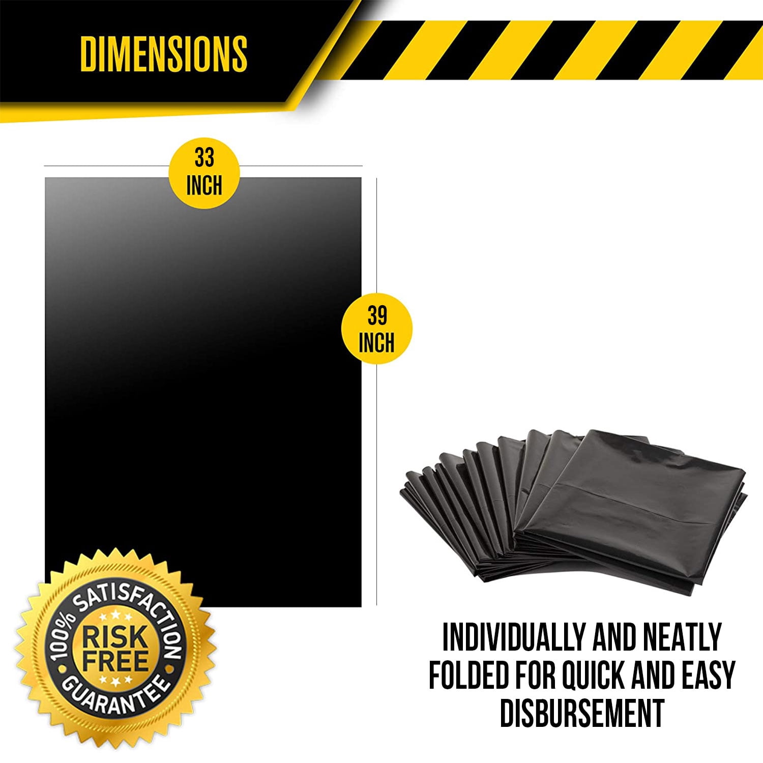 Aluf Plastics CXP SERIES 30 - 33 Gallon Trash Can Liners (100 Count) - 30" x 36" - Thick 1.5 MIL (Equivalent) Black Trash Bags for Contractors, Outdoor, Industrial, Commercial, Recycling and More