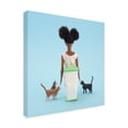 thumbnail image 4 of Canvas Wall Art - Julia Ramiro 'Cagar Con Gatos' Wall Art for Living Room, Bedroom, or Office Décor by Trademark Fine Art - 35 x 35 Inches, 4 of 4