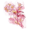 thumbnail image 2 of OnRei 12x14 White Modern Wood Framed Museum Art Print Titled - Water Inked Florals, 2 of 4