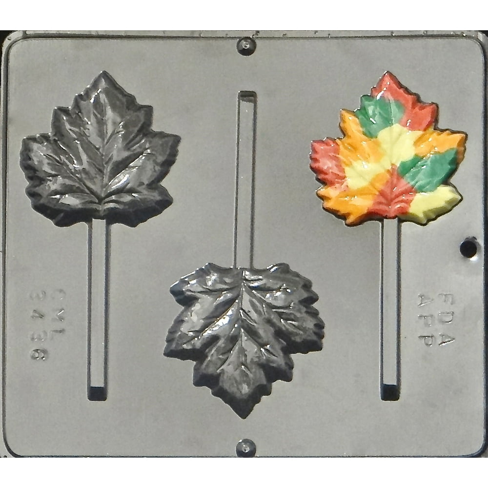 3436 Maple Leaf/Fall/Autumn Lollipop Chocolate Candy Mold