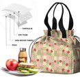 thumbnail image 4 of Pioneer Flower Floral Print Pattern Drawstring Lunch Bag Women - Drawstring Lunch Bag Insulated for Work Office - Stain-Resistant Large Lunchbags for Women with Multi-Pockets, 4 of 6