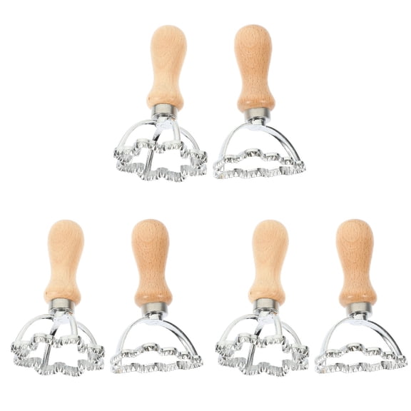 Jiyike 6 Pcs Household Dumpling Cutters X-mas Themed Cookie Cutters Multi-function Biscuit Cutters