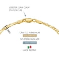 thumbnail image 3 of KISPER 925 Sterling Silver Italian 3mm Figaro Chain Bracelet w/ Lobster Clasp, 3 of 6