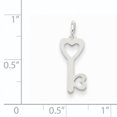 thumbnail image 2 of Beautiful 14k White Gold Heart-Shaped Key and Lock Charm, 2 of 2