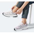 thumbnail image 6 of LUCKY STEP Chunky Fashion Mesh Sneakers Casual Running Walking Shoes,White/Silver,Womens, 6 of 10
