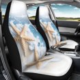 thumbnail image 4 of POLERO Starfish Pattern Washable Front Seat Cover for Automotive, Polyester High Back Vehicle Seat Covers Van, 4 of 9