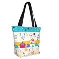 thumbnail image 2 of Kll Tote Bag For Women Funny Farm Print Shopping Grocery Reusable Bags For Office School Shopping Travel, 2 of 8