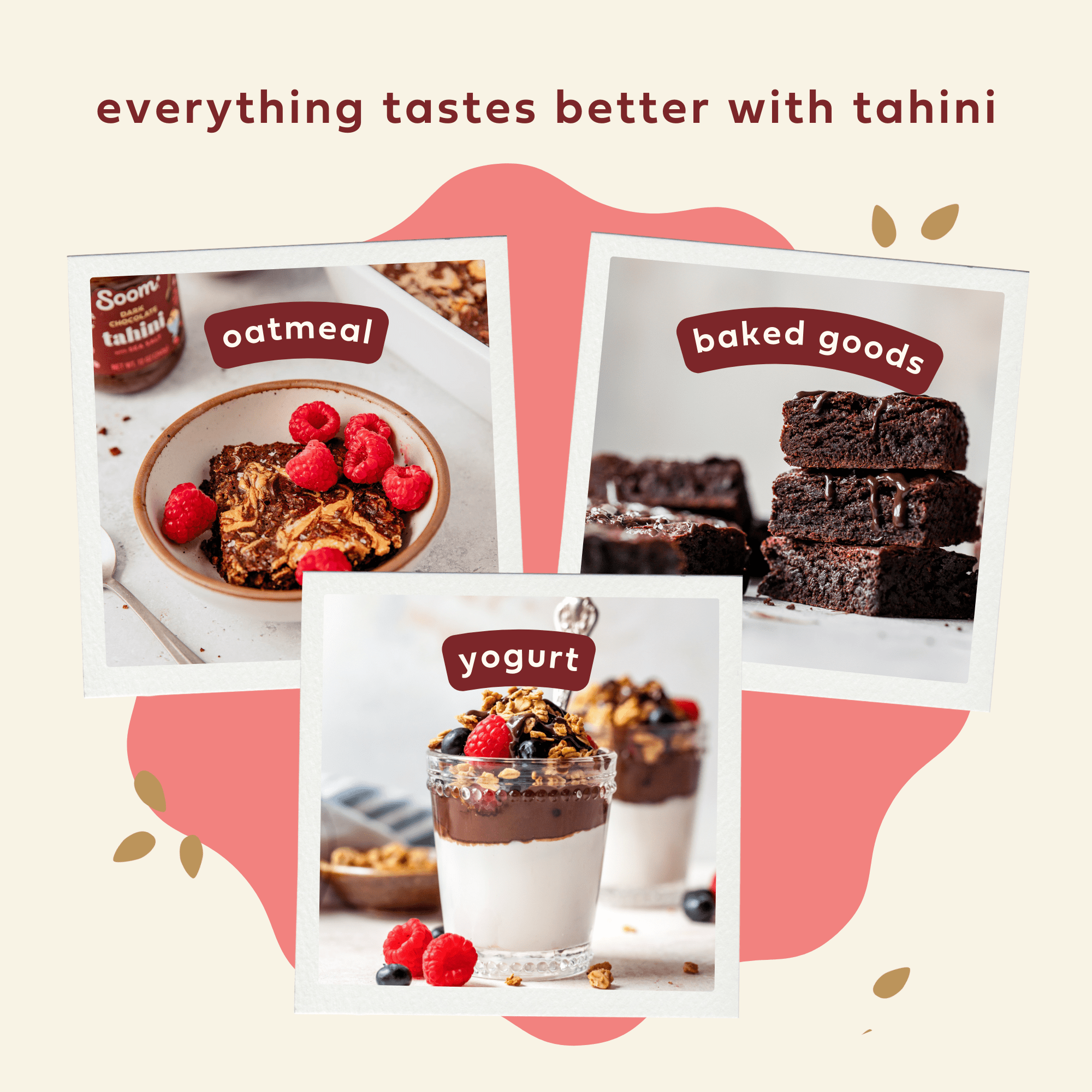 Soom Foods Creamy Chocolate Sea Salt Tahini Sesame Paste Spread, 12 oz Jar (Nut-Free Dairy-Free)
