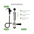thumbnail image 4 of Roastove Keg Party Pump,D-System Keg Pump Complete US Beer Keg Pump, 4 Inch Picnic Pump with Black Beer Faucet & Beer Hose, Chrome-Plated Keg Draft Beer Party Pump with 2 Hose Clamps, 4 of 7