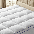 thumbnail image 1 of Oaskys Soft Microfiber Fitted Cover, Wrinkle Resistant Breathable for All Seasons, Hypoallergenic Grid Quilted Mattress Topper, 1 of 7