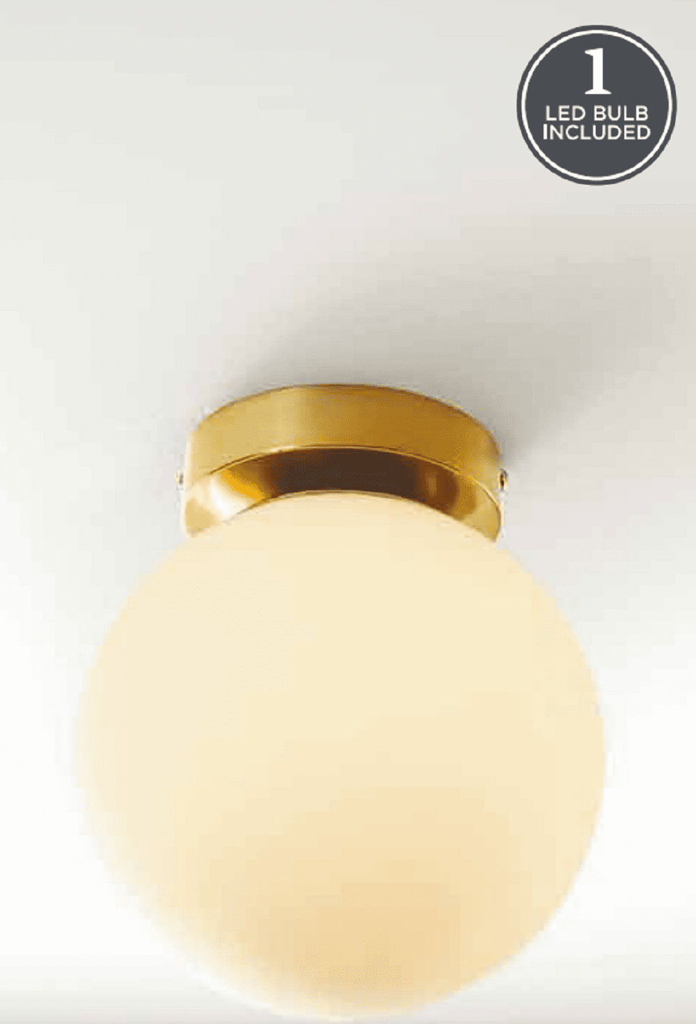 Better Homes & Gardens 8" Classic Brass Ceiling Light, E26 Socketed Base, LED Light Bulb Included