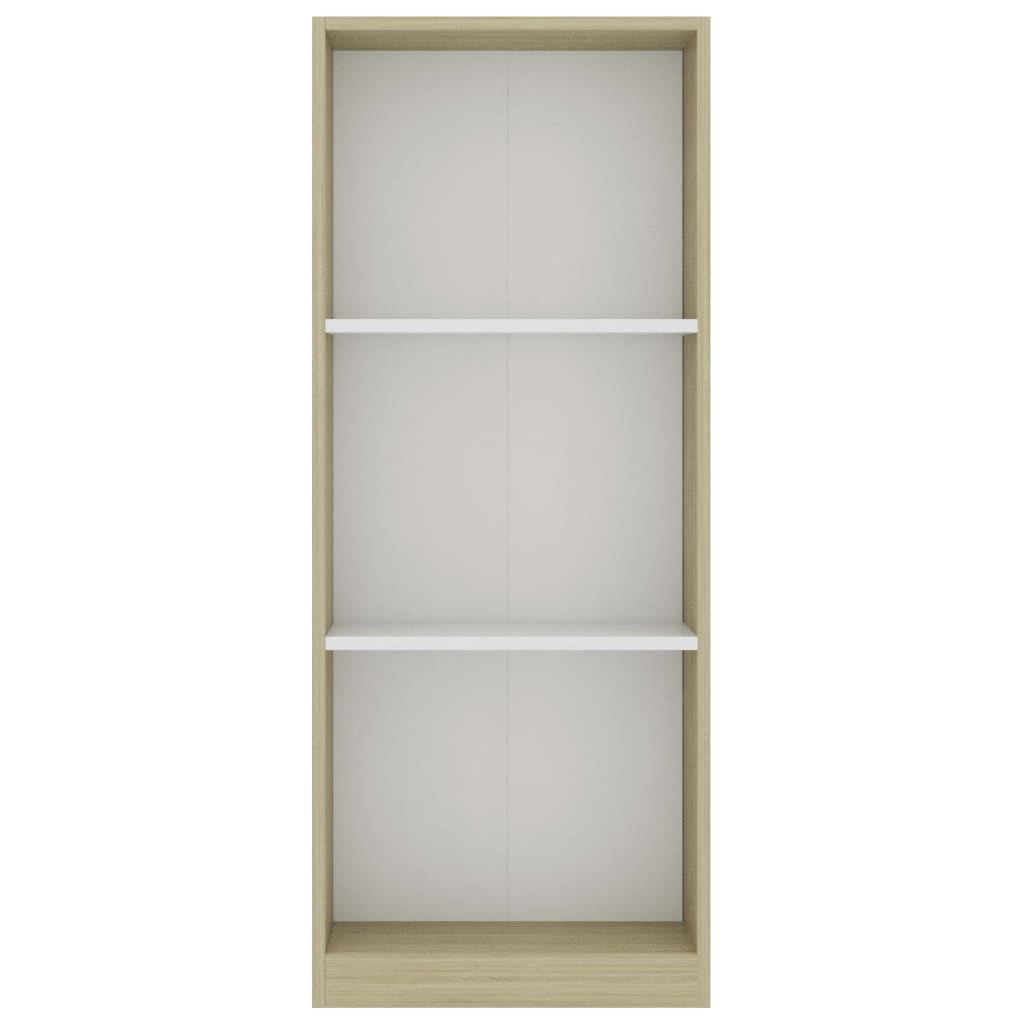 Kepooman 3-layer Bookshelf, Free Standing Display Book Cabinet for Home, Side Corner Storage Cabinet for Living Room, Black