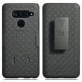 thumbnail image 3 of Case with Clip for LG V40, Nakedcellphone Black Kickstand Cover with [Rotating/Ratchet] Belt Hip Holster Combo for LG V40 ThinQ (V405QA7, LM-V405UA, V405TAB), 3 of 6