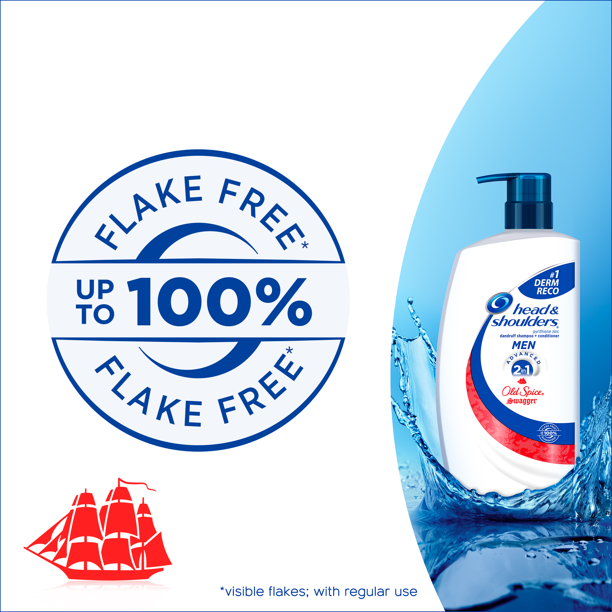 Head and Shoulders Old Spice Swagger 2-in-1 Anti-Dandruff Shampoo + Conditioner for Men 32.1 fl oz