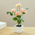 thumbnail image 6 of Artificial Flowers in Vase Flower Arrangement Fake Rose Peony Hydrangea Flower Centerpieces for Table Living Room - Potted Flowers, 6 of 7