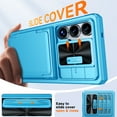 thumbnail image 3 of Vizvera for Samsung Galaxy S25 Plus Wallet RFlD Cards Holder,Camera Control,Camera Cover,Rugged Shockproof Silicone Protective Phone Case-Light Blue, 3 of 7