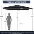 thumbnail image 3 of YYAo Large Sun Umbrella, Umbrella Canopy, 10 Feet Patio Umbrella with 112 Solar Lights and Crank Handle-Navy, 3 of 8